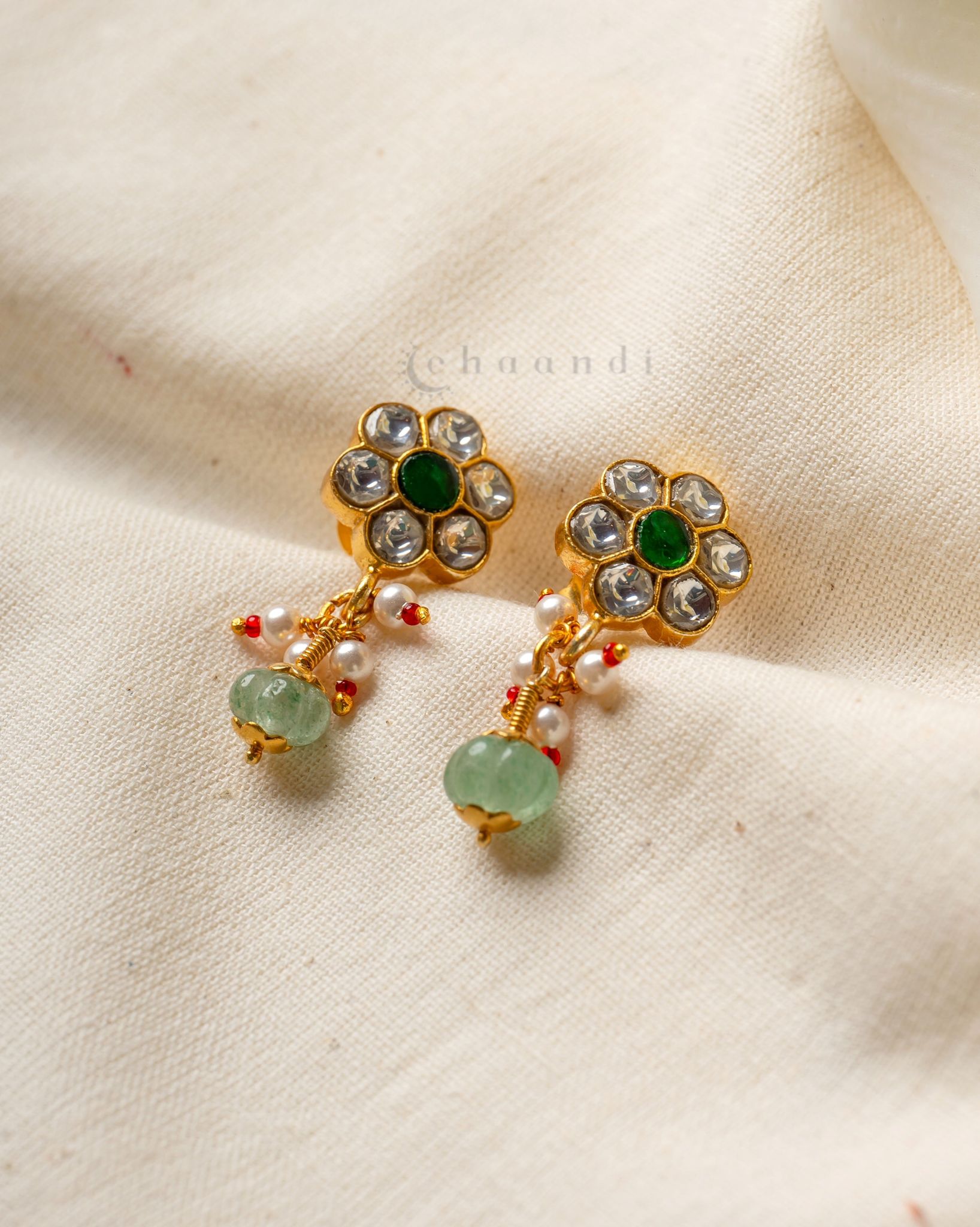 Gold Polish Silver Earrings CHE1963