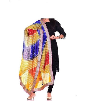 Raj Yellow Art Silk Bandhej Dupatta