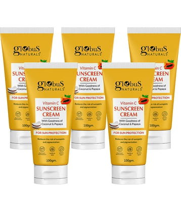 Globus Naturals Sunscreen Cream For All Skin Type ( Pack of 5 )