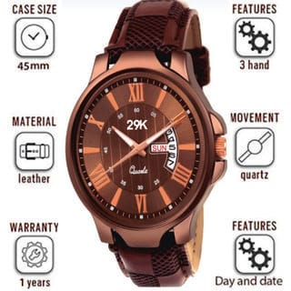 29K-9008 New Stylist Attractive Brown Dial Next Generation Partywear/Formal/Casual Boy Smart Analog Watch - Men