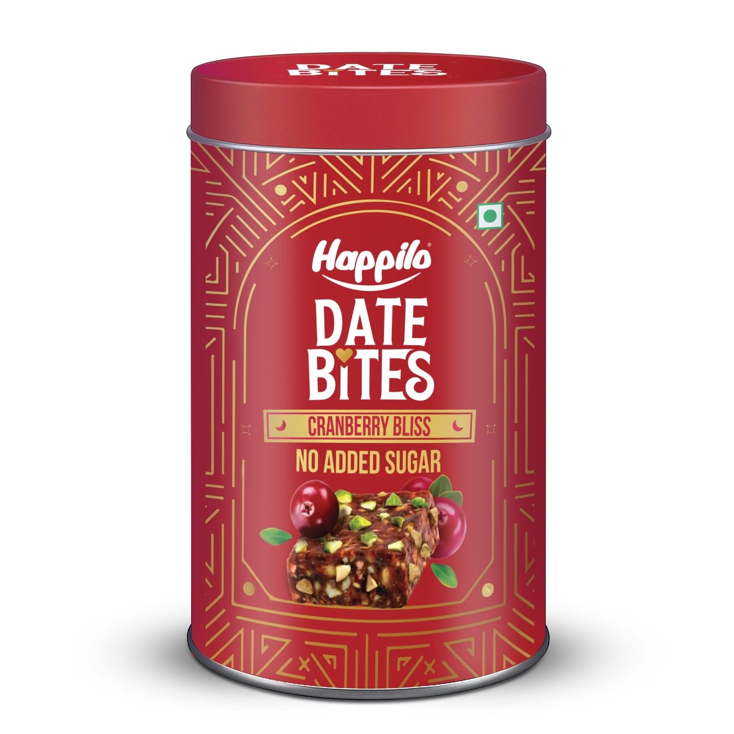 Happilo Premium Date Bites Cranberry Tin 200g