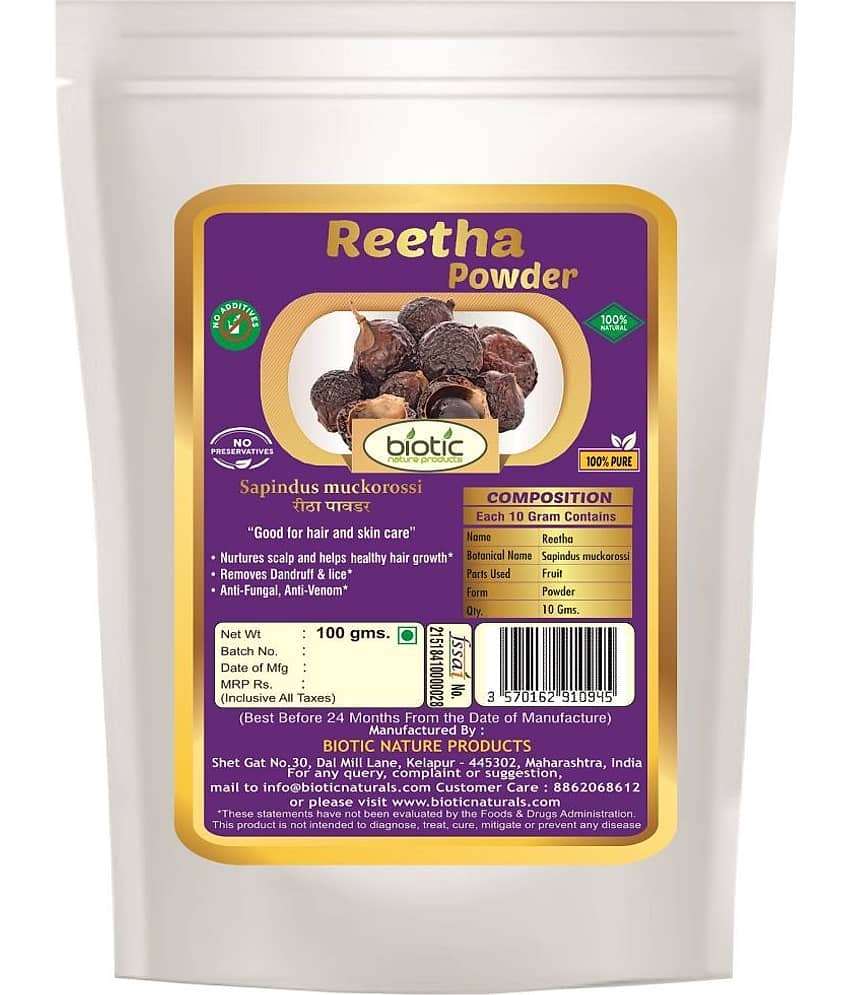 Biotic Reetha Powder | Aritha | Ritha Hair Scalp Treatment 100 g