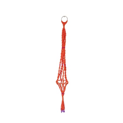 Handmade Hanging Macrame Wall Hanging for Home and Garden Decoration (Orange)