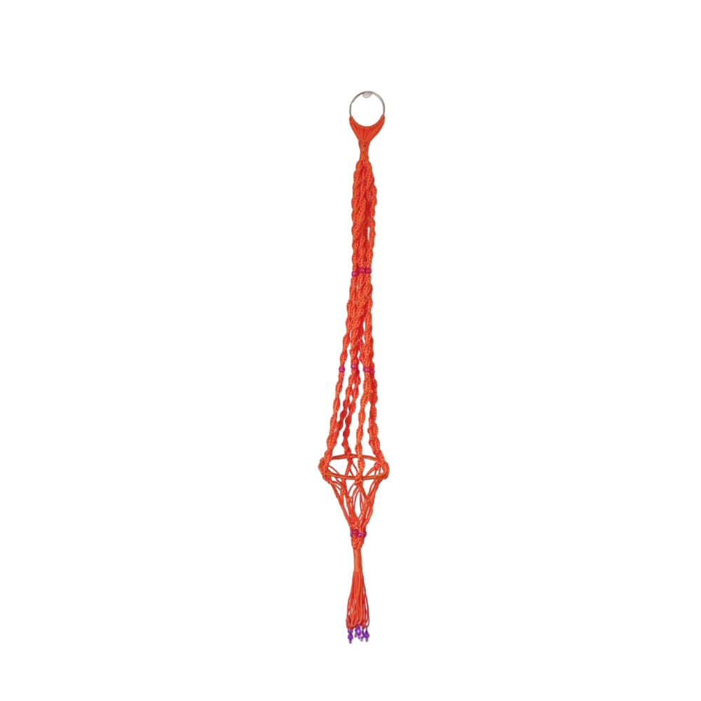 Handmade Hanging Macrame Wall Hanging for Home and Garden Decoration (Orange)