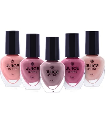 Juice - Nude Glossy Nail Polish Kit ( Pack of 5 )