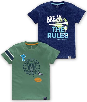 CODEZ Pack of 1 Boys Cotton Blend T-Shirt ( Multi Color )