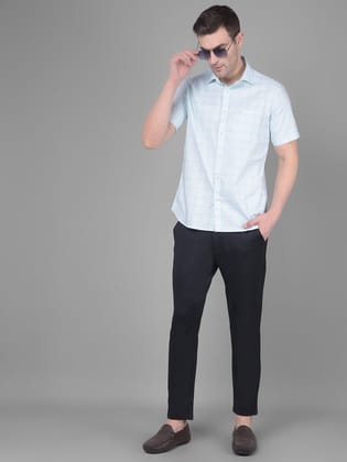 Light Green Checks Shirt-L / Green