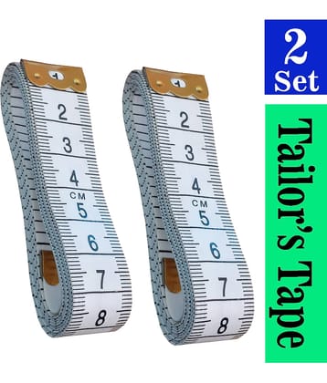 Tailor Inch Inchi Tape Measure for Body Measurement Sewing Dressmaking Ruler Durable Soft Flexible Fiberglass ( 150 cm / 60 inches ) PACK OF 2