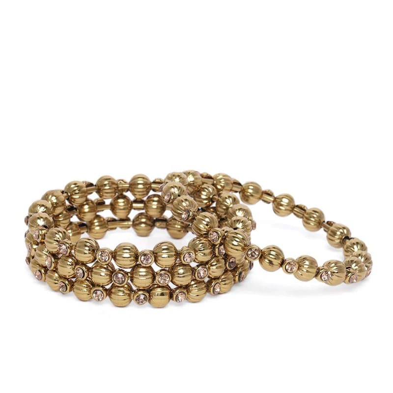 Set of 4 Matte Gold Plated Bangles