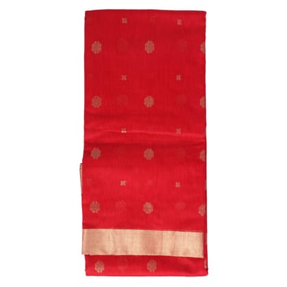 HANDLOOM CHANDERI SAREE- MERCERISED (COTTON+SILK MIX) WITH BLOUSE (SKU - 1SC105080621 SAREE- 60)