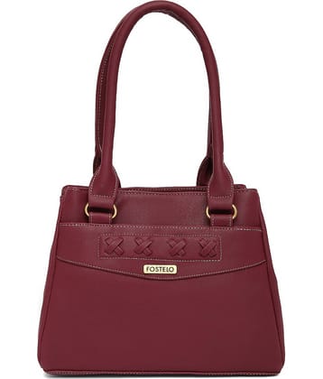 Fostelo Maroon P.U. Shoulder Bag