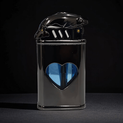 Unique Heart Shape Gas Lighter-Black-Blue