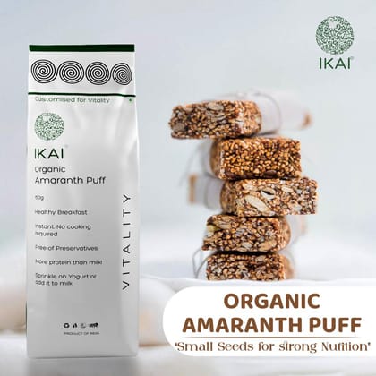 Organic Amaranth Puff | Roasted Ramdana/Rajgira | Customised for Vitality | Fast Friendly | 150g