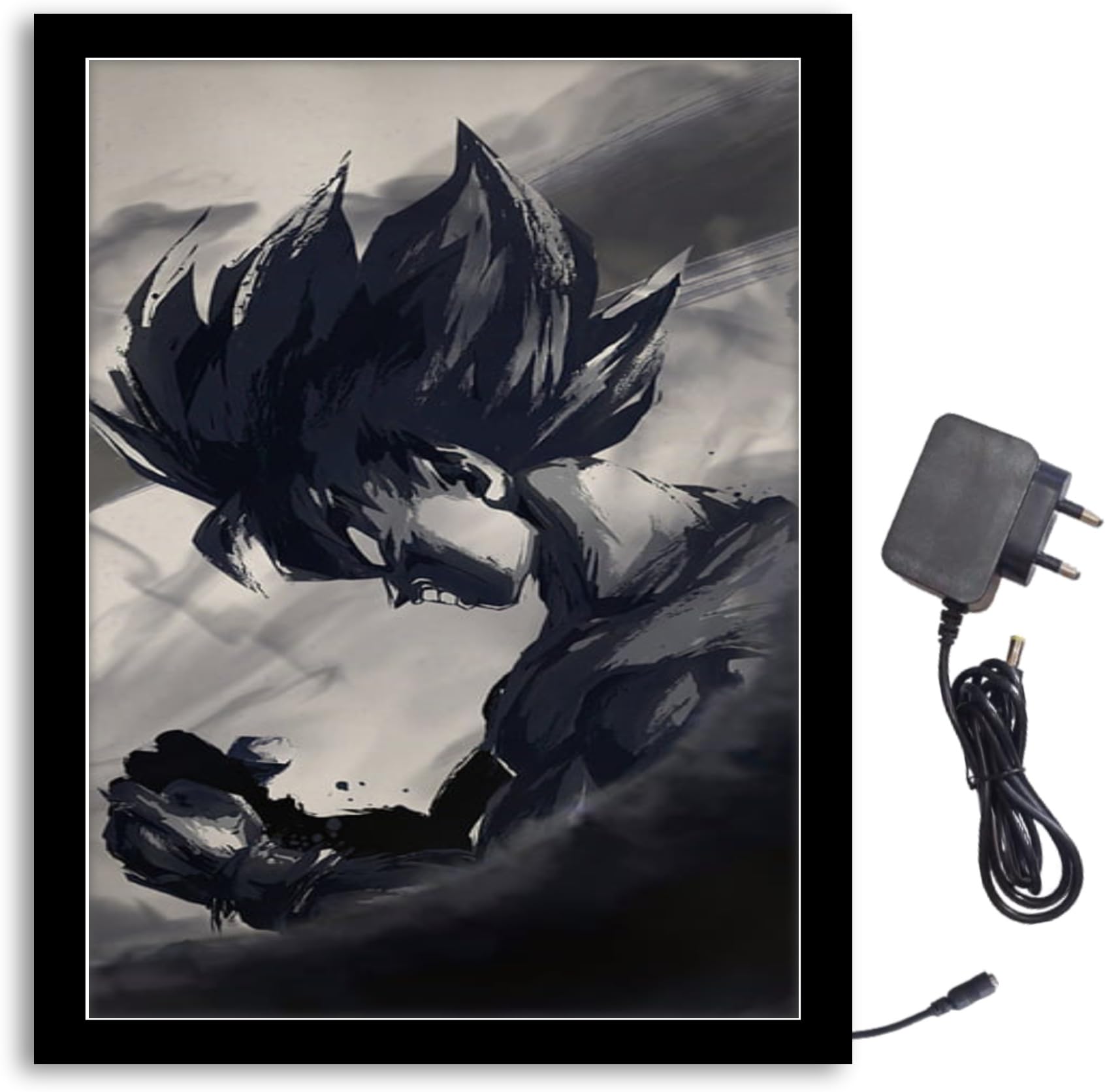 NOKKES Dragonball Z Art Sketch Light Photo Frame 8X10 inch Led Light photo Frame With Light Adaptor Led Light Photo Frame Black Color Photo Frame_AQW190