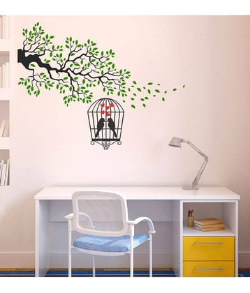 Decor Villa branches with cages Vinyl Wall Stickers