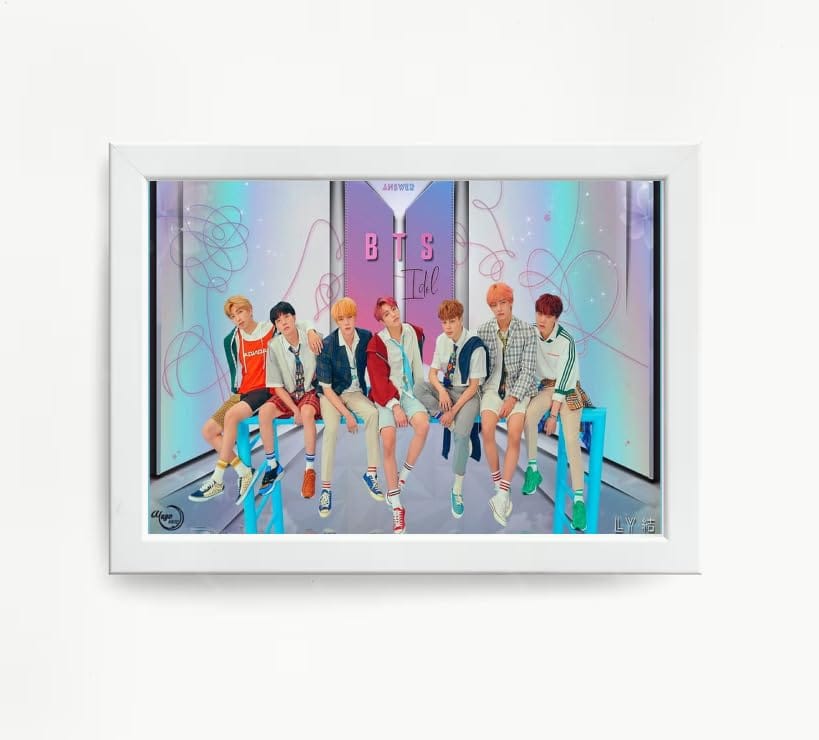 NOKKES Bts Army Bangtan Boy V suga J-Hope Jungkook Jin Jimin Rm 5X7 Inch Size Photo Frame Photo Home Office_EQW222