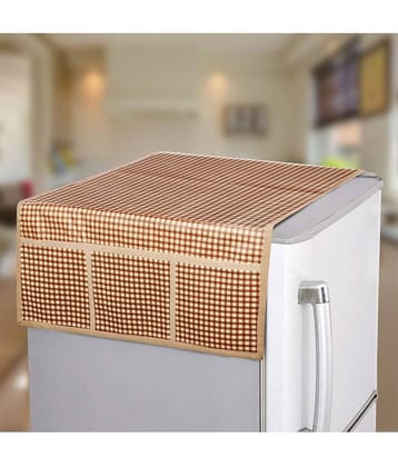 E-Retailer Single PVC Brown Fridge Top Cover