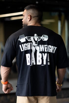 LIGHT WEIGHT BABY OVERSIZED T-SHIRT (BLACK)-S
