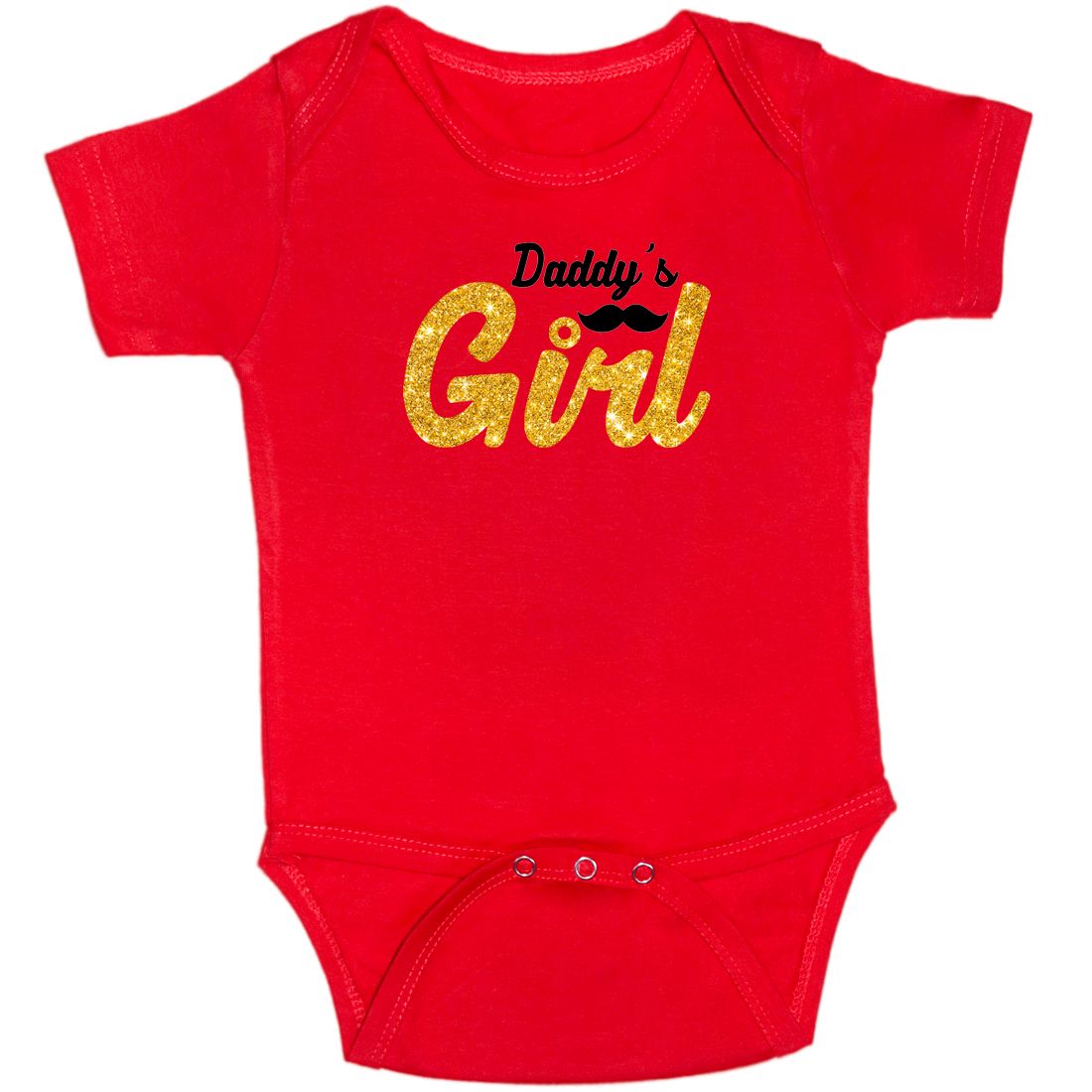 Red Daddys Girl Cotton Romper For 6 To 12 Months