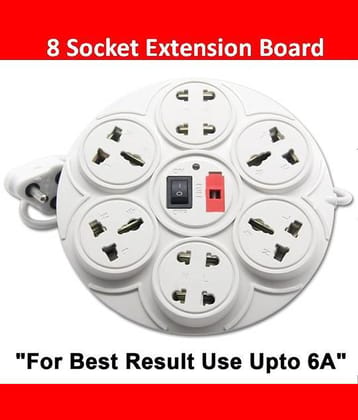 Mr. Germany 8 Socket  With Fuse & Master Switch