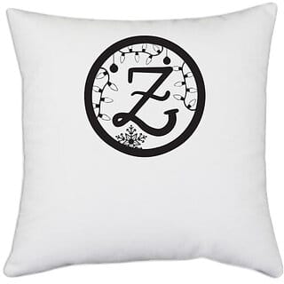 UDNAG White Polyester Christmass, Christmas Monogram Alphabet Z Pillow Cover (16 Inch X 16 Inch)