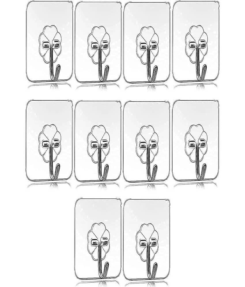 HINGOL Wall Self Adhesive Hook for Kitchen and Bathroom ( Pack of 10 )