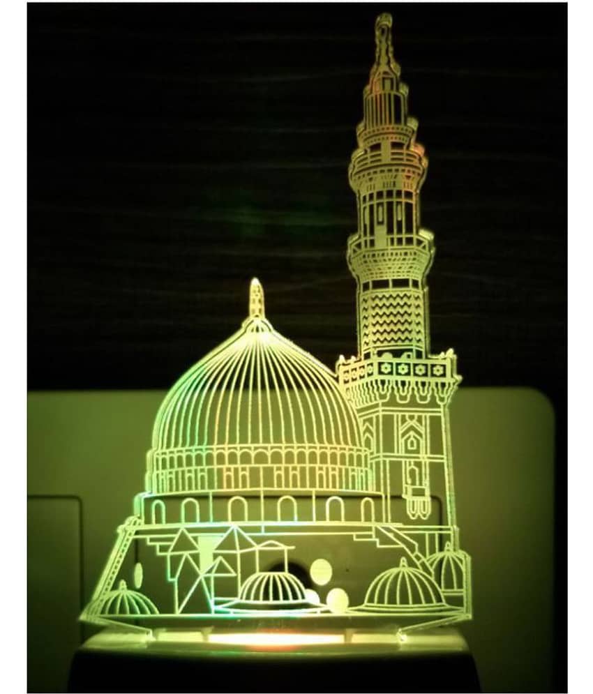 SUPER AJANTA Macca Madina Dargah 2084 Night Lamp Multi - Pack of 1