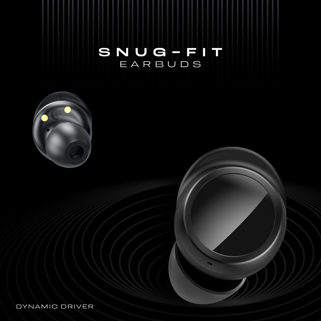 Cellecor BroPods CB04 Waterproof Earbuds With 20 Hours Playtime, Automatic Pairing, ENC Bluetooth - Black