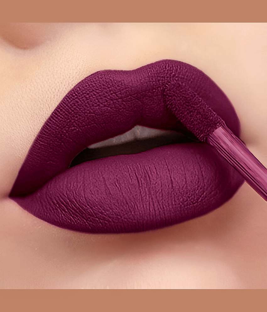 BELLABLOOM Maroon Matte Long Lasting Liquid Lipstick ( Pack of 1 )