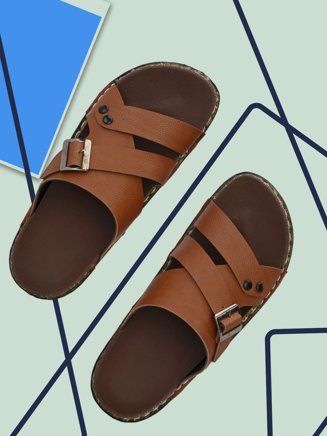 Hirolas® Men's Brown Comfortable Office Slippers (HROMSL13BRN)