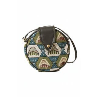 Boho Hexa Tapestry Round Sling Bag