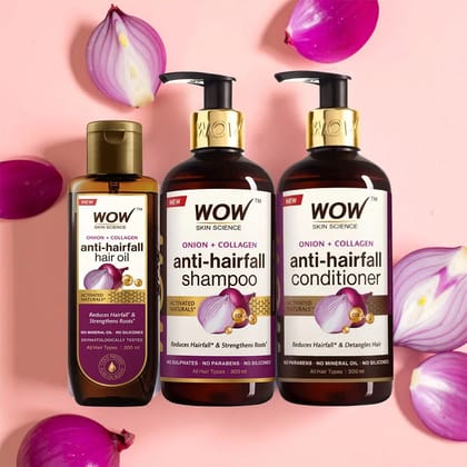 WOW Onion Ultimate Hair Fall Control Trio - 800 ml