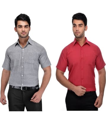 DESHBANDHU DBK Cotton Regular Fit Half Sleeves Men's Formal Shirt - Multi ( Pack of 2 )