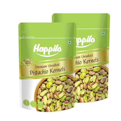 Happilo Premium Unsalted Pistachio Kernels 150g (Pack of 2)