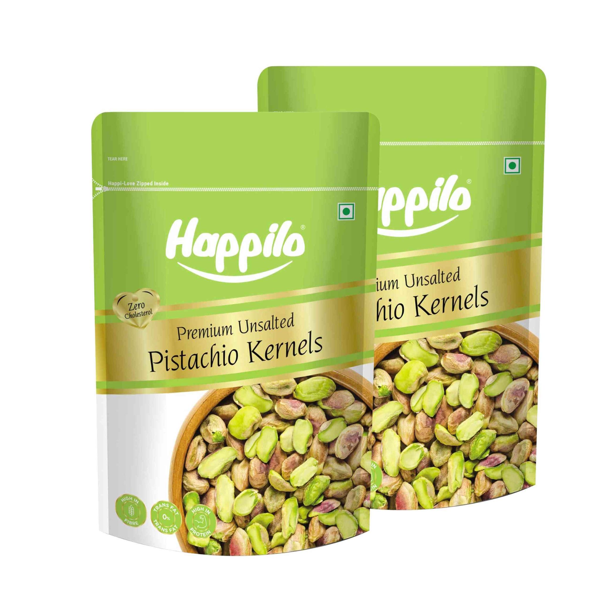 Happilo Premium Unsalted Pistachio Kernels 150g (Pack of 2)