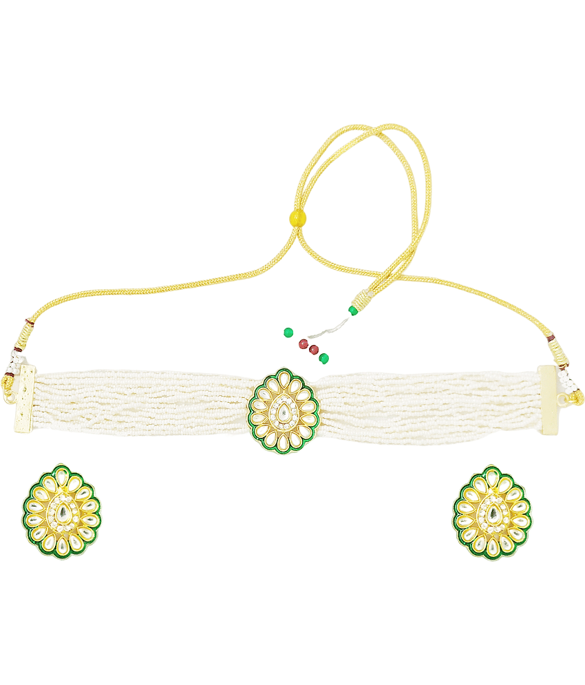 gilher - White Alloy Necklace Set ( Pack of 1 )