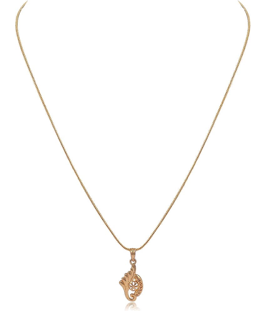 Gilher Gold Plated Daily Wear Pendent Chain For Women And Girls