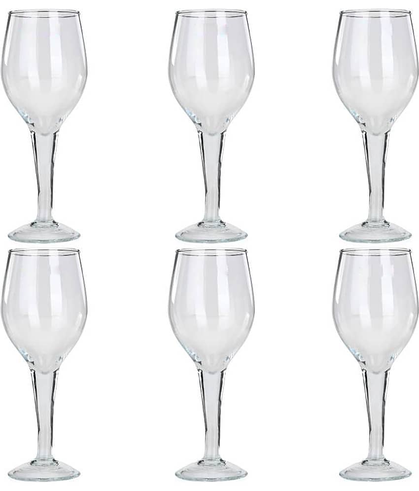 Afast Glass Wine Glasses, Clear, Pack Of 6, 200 ml