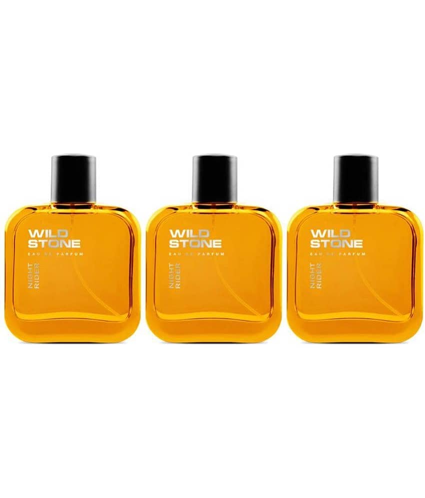 Wild Stone Night Rider Long Lasting Perfume for Men, Pack of 3 (100ml each) Eau de Parfum - 300 ml (For Men)