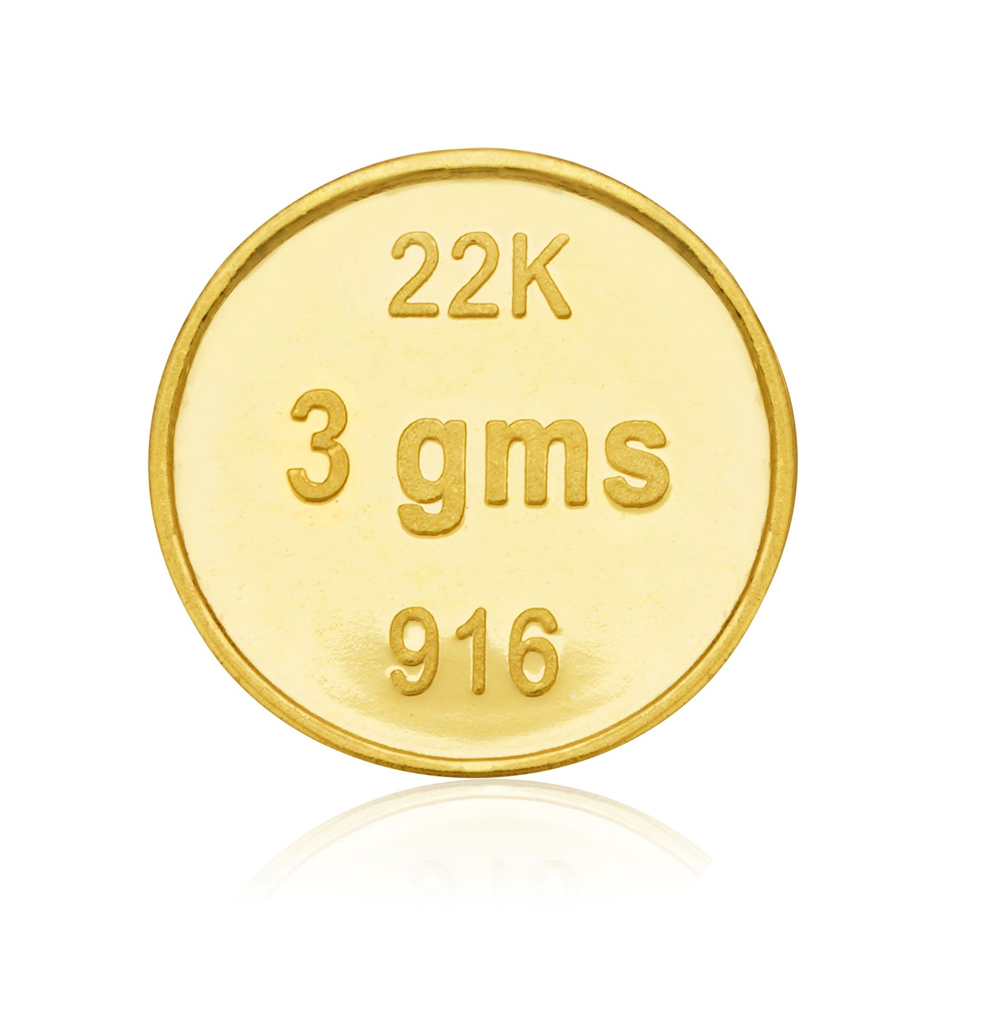 Dvara SmartGold Round Gold Coin (22K) 3 Gms