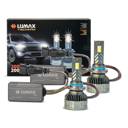 Lumax LED Auto Lamp 9005 12V, 200W Kit | High Intensity |Safe Beam | IP67 Waterproof | Plug & Play Installation