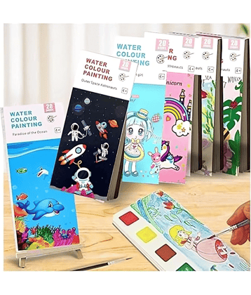 Purple dust Drawing book pocket size with brush