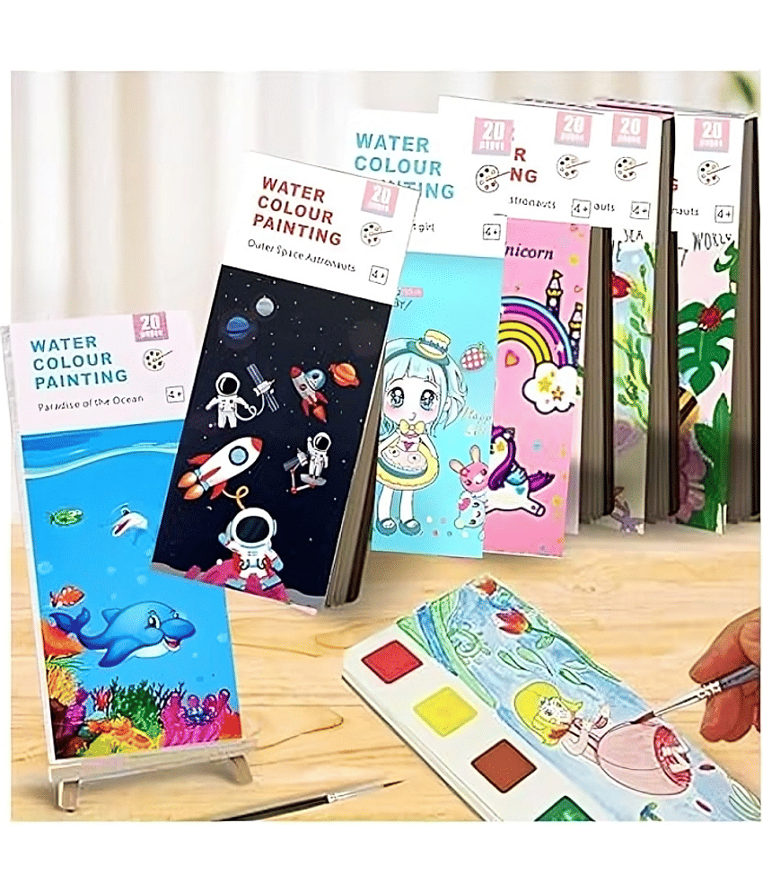 Purple dust Drawing book pocket size with brush