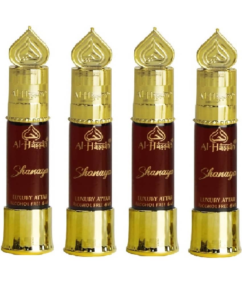 Al - Hassan Musk Non- Alcoholic Miniature Attar ( Pack of 4 )