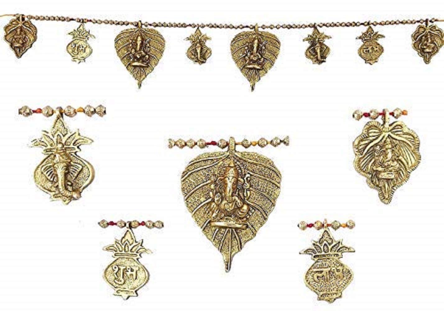 DreamKraft Metal Laxmi Ganesha Bandarwal Toran For Main Door Hanging (123 x 8 cm)