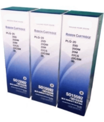 ID CARTRIDGE Pack of 3 Ribbons for PLQ 20 Ribbon Pack Of 3 For Use PLQ20,20D,20DM,20M