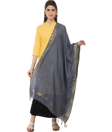 A R Silk - Grey Cotton Women's Dupatta - ( Pack of 1 )