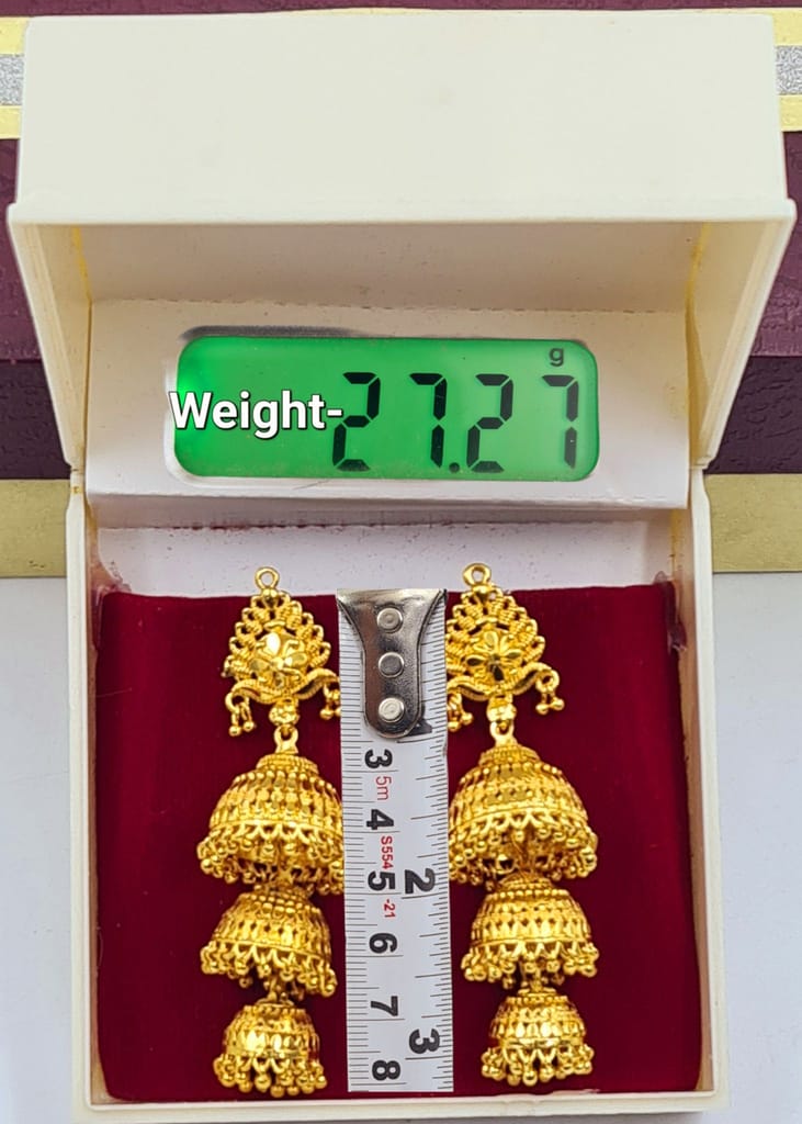 Attractive Sister Bridal Bliss Ethereal Elegance Gold plated Earrings | Handcrafted Wedding Jewelry