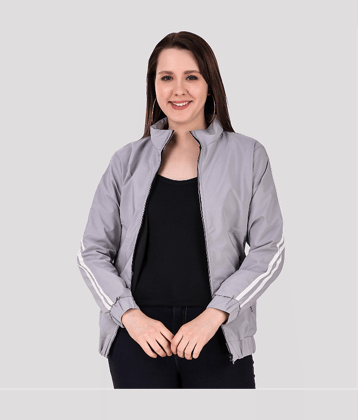 PP Kurtis - Polyester Grey Jackets