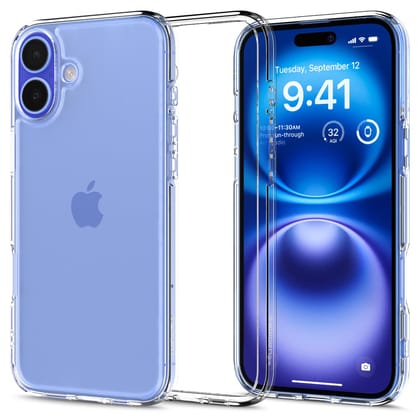 Spigen Ultra Hybrid Back Cover Case Compatible with iPhone 16 (TPU + Poly Carbonate | Crystal Clear) Spigen Ultra Hybrid Back Cover Case Compatible with iPhone 16 (TPU + Poly Carbonate | Crystal Clear) - Crystal Clear / iPhone 16
